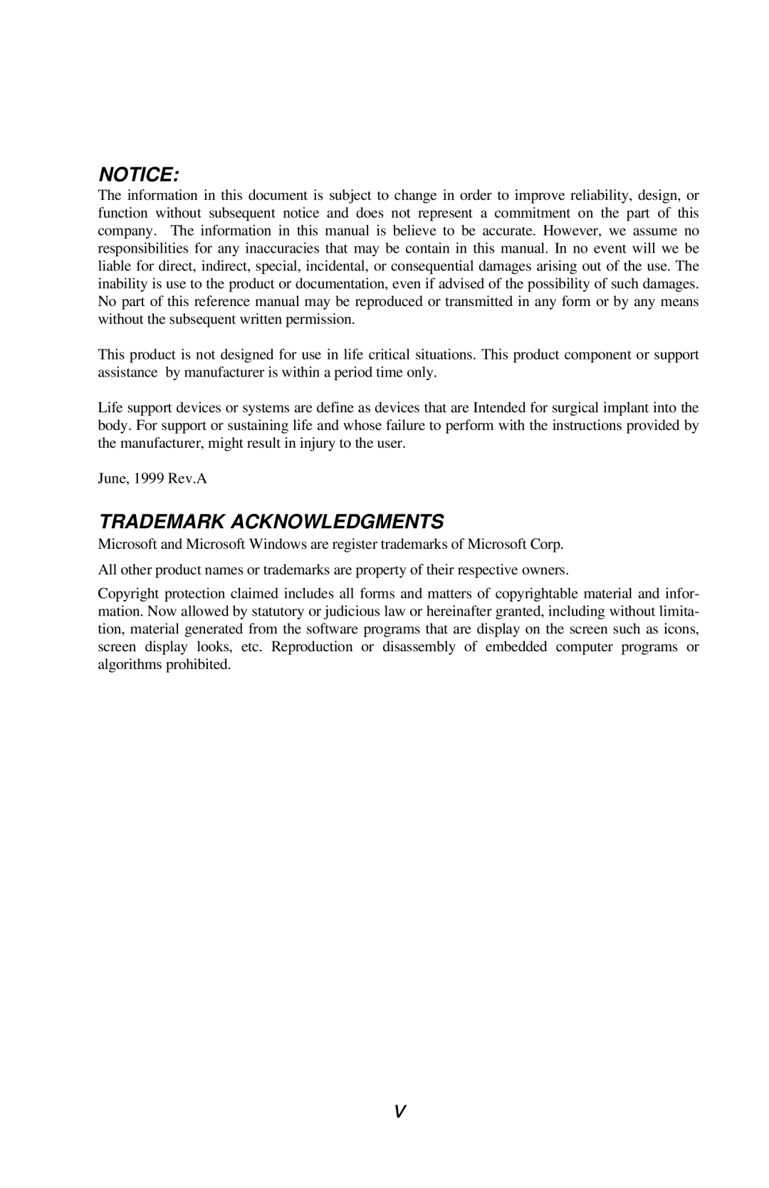 Jaton V.90 user manual Trademark Acknowledgments 