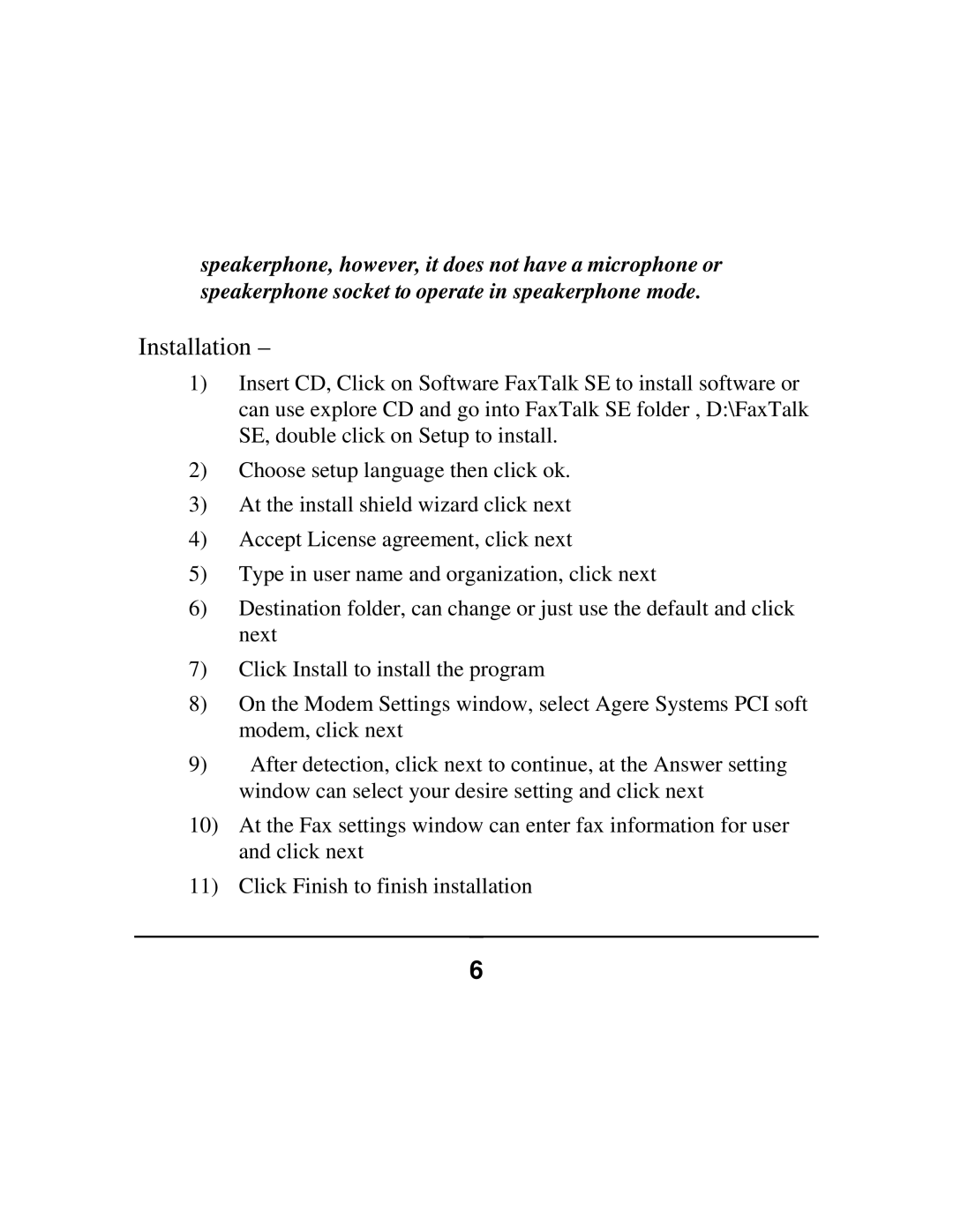 Jaton V.92_LX quick start Installation 