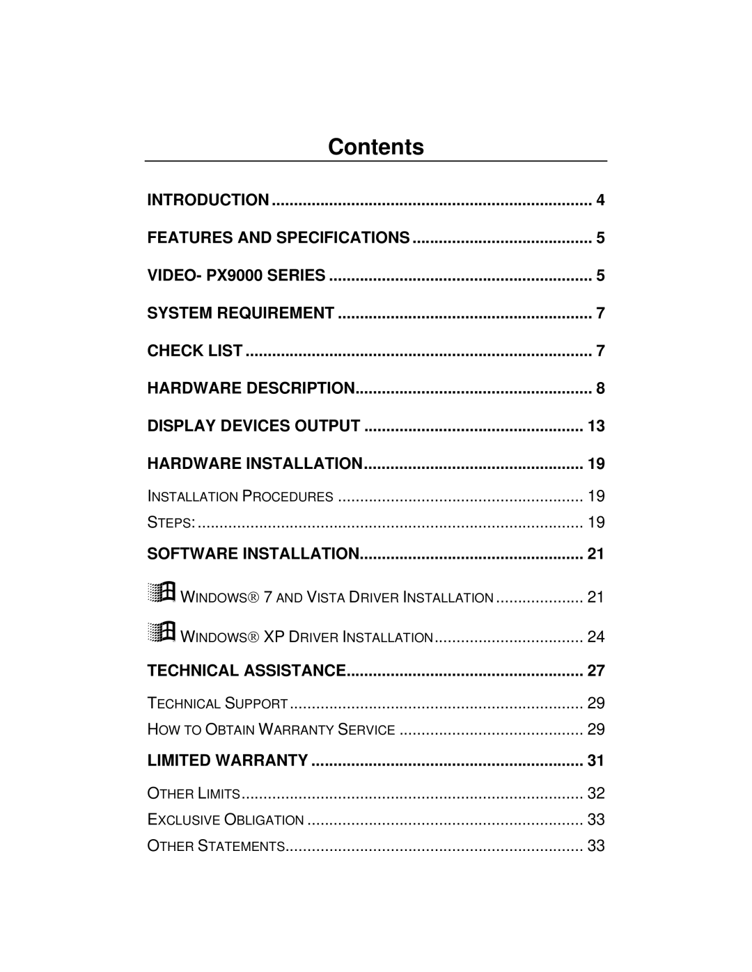 Jaton VIDEO498PCITWIN user manual Contents 