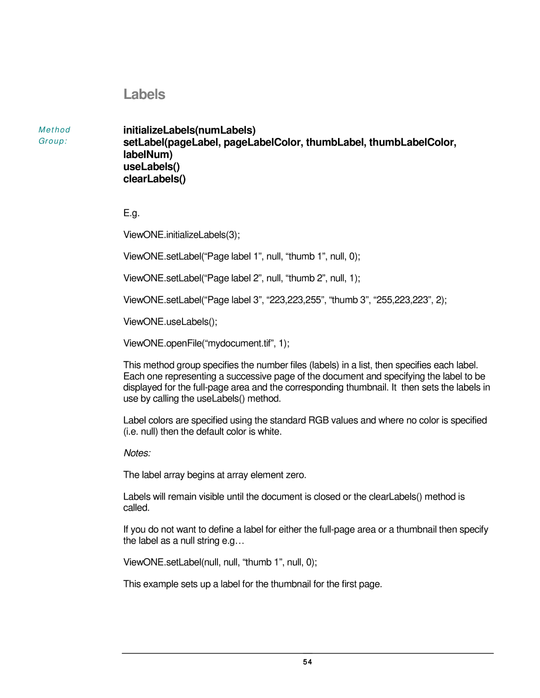 JAVA Tech VERSION 3.0 manual Labels 