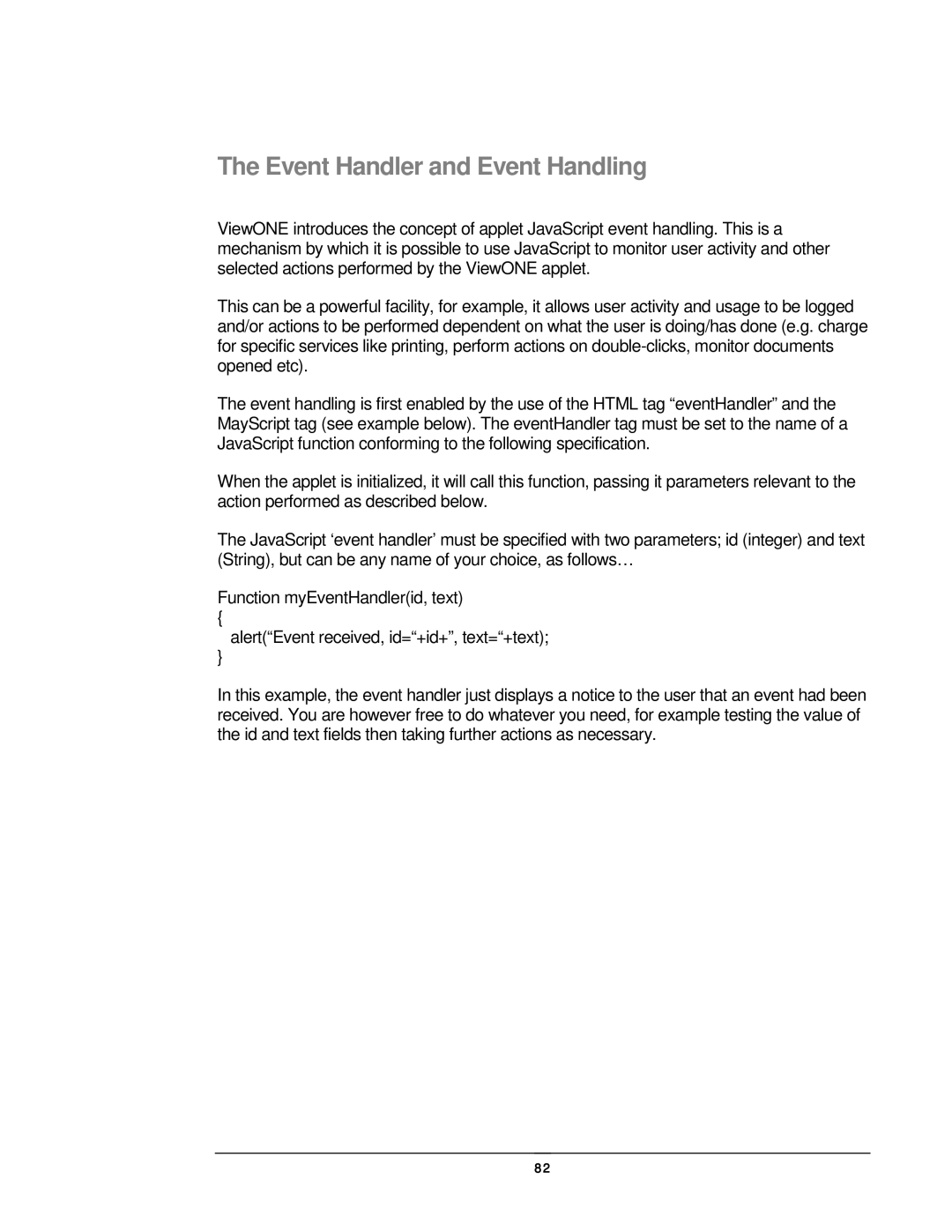 JAVA Tech VERSION 3.0 manual Event Handler and Event Handling 