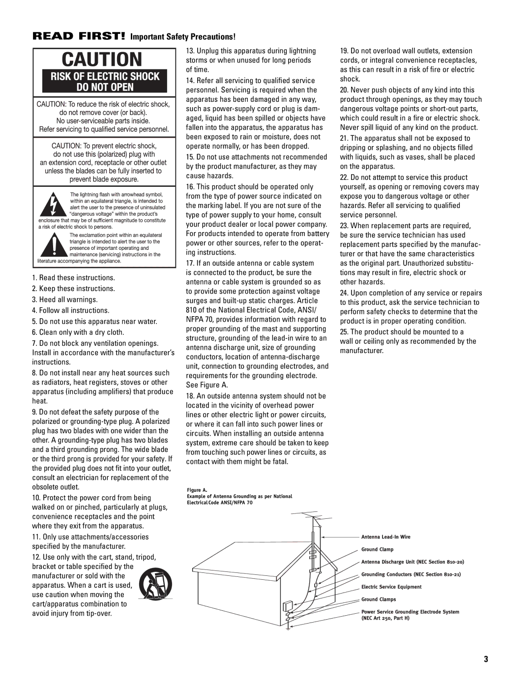 JBL 2.4G manual Read FIRST! Important Safety Precautions 