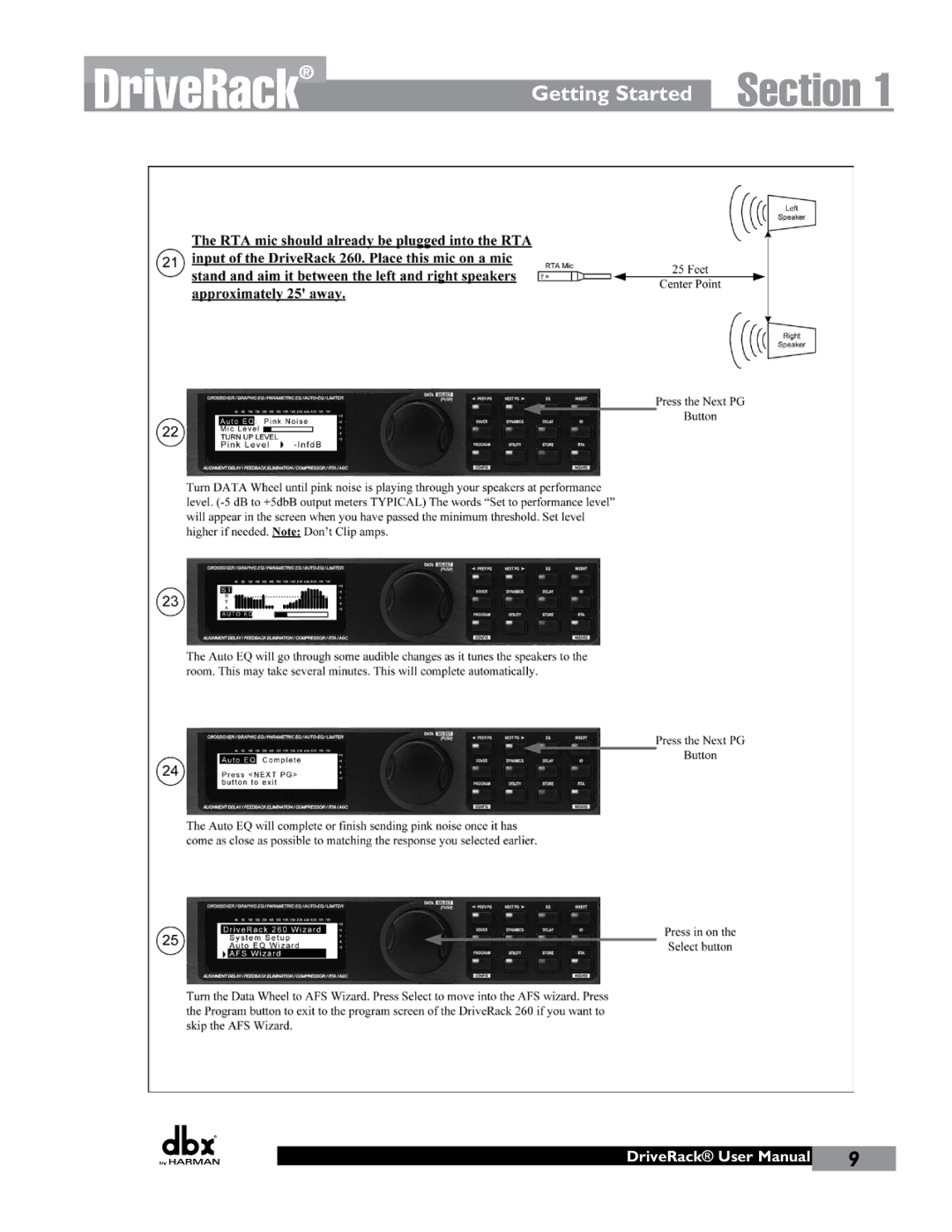 JBL 260 user manual DriveRack 