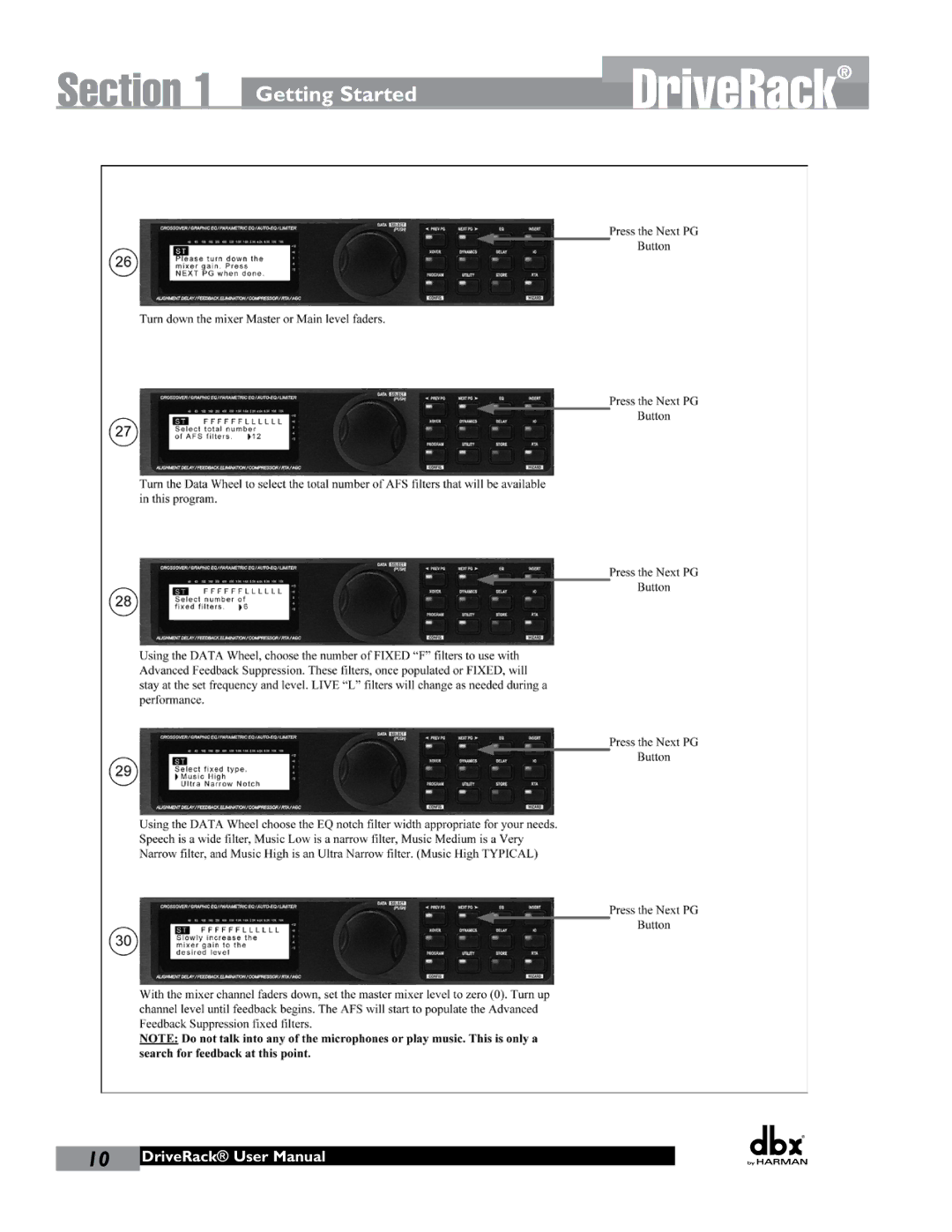 JBL 260 user manual DriveRack 