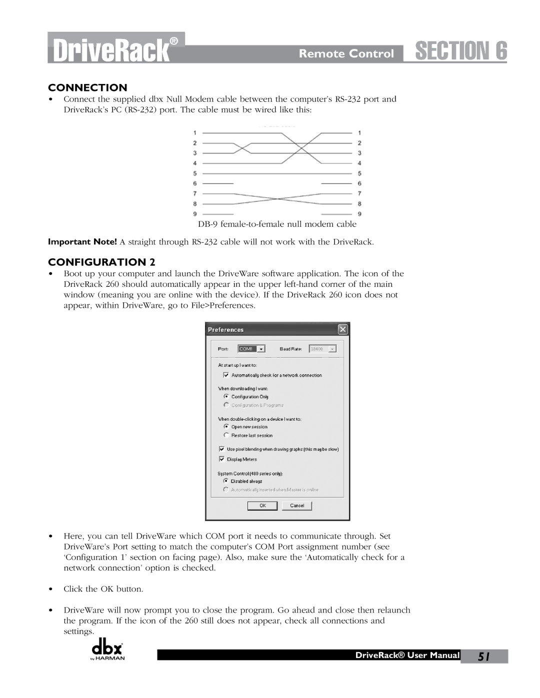 JBL 260 user manual Section 