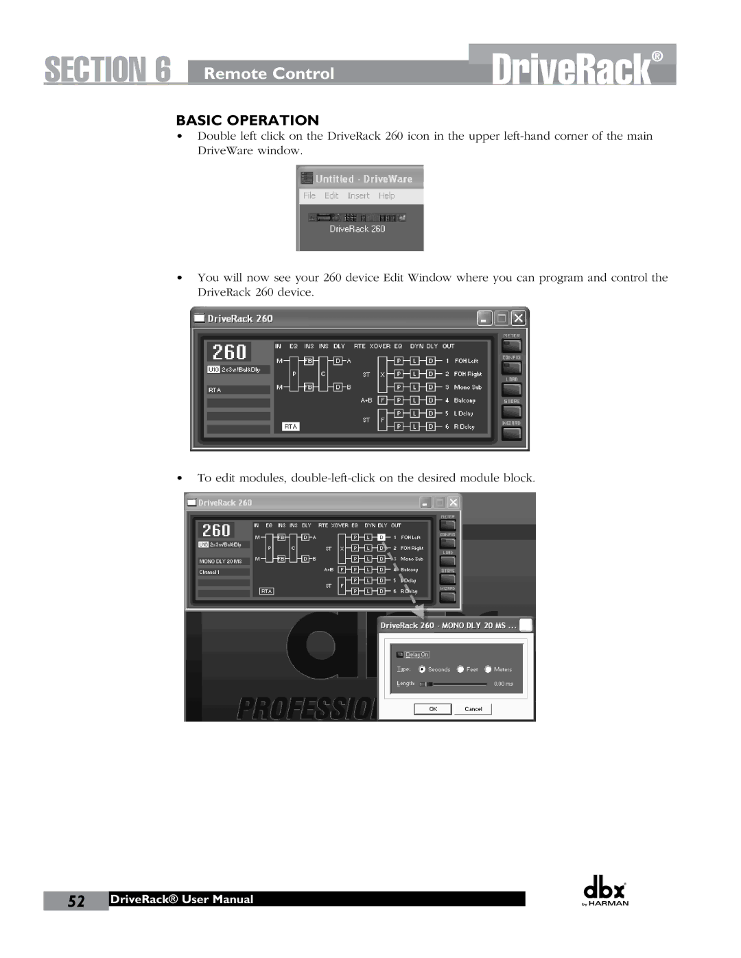 JBL 260 user manual Basic Operation 