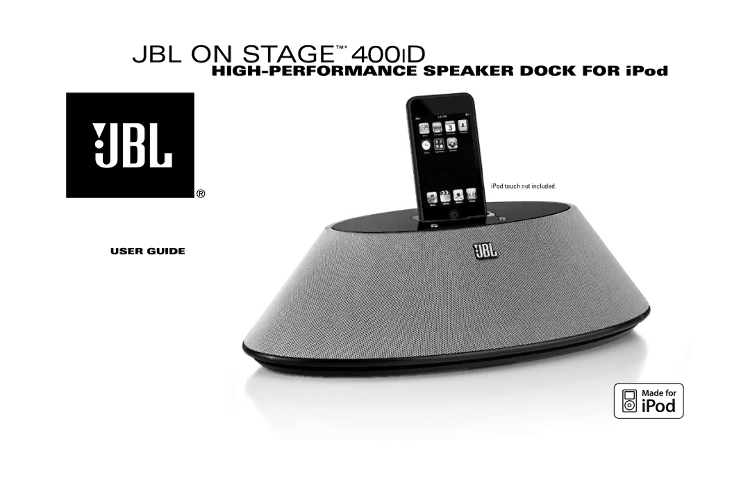 JBL 400ID manual JBL on STAGE*400iD 