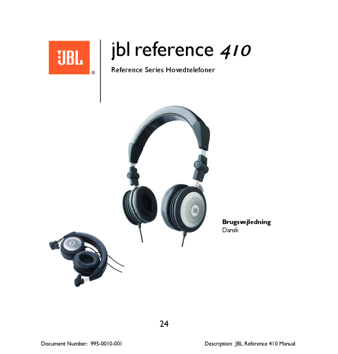 JBL 410 manual Reference Series Hovedtelefoner 