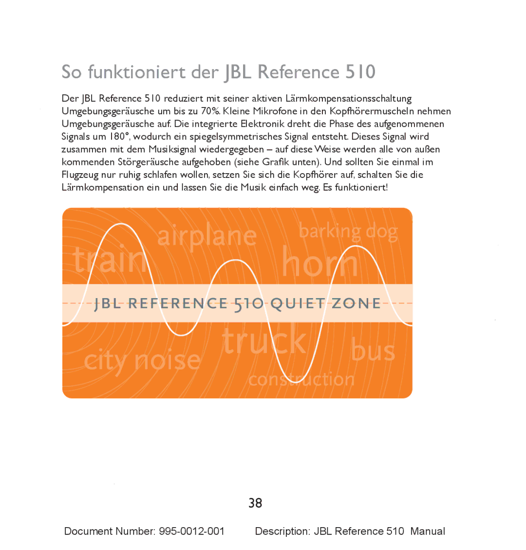 JBL 510 manual So funktioniert der JBL Reference 