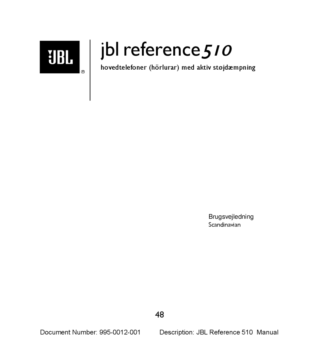 JBL manual Jbl reference510 