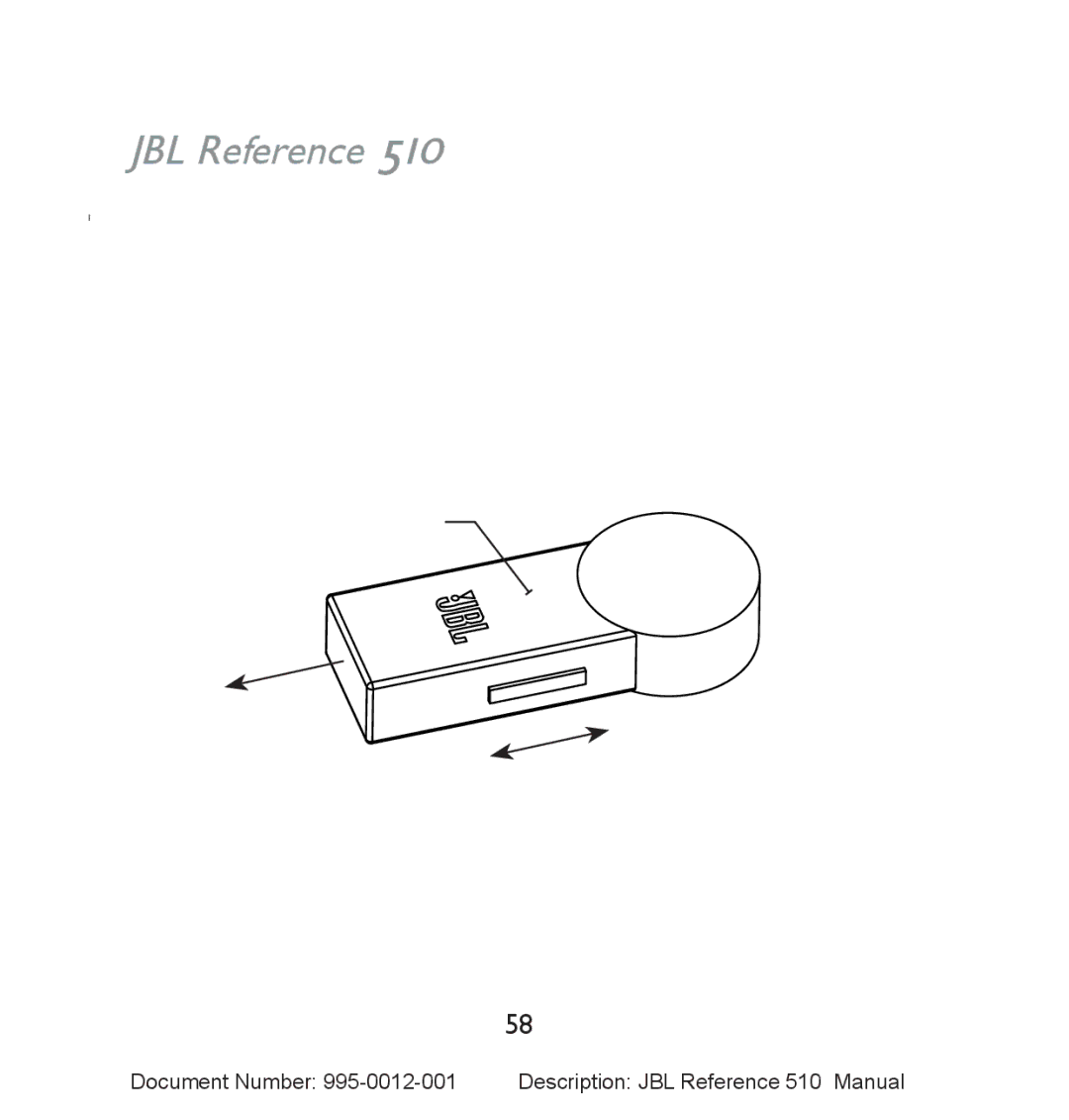 JBL manual JBL Reference 510 の使用 