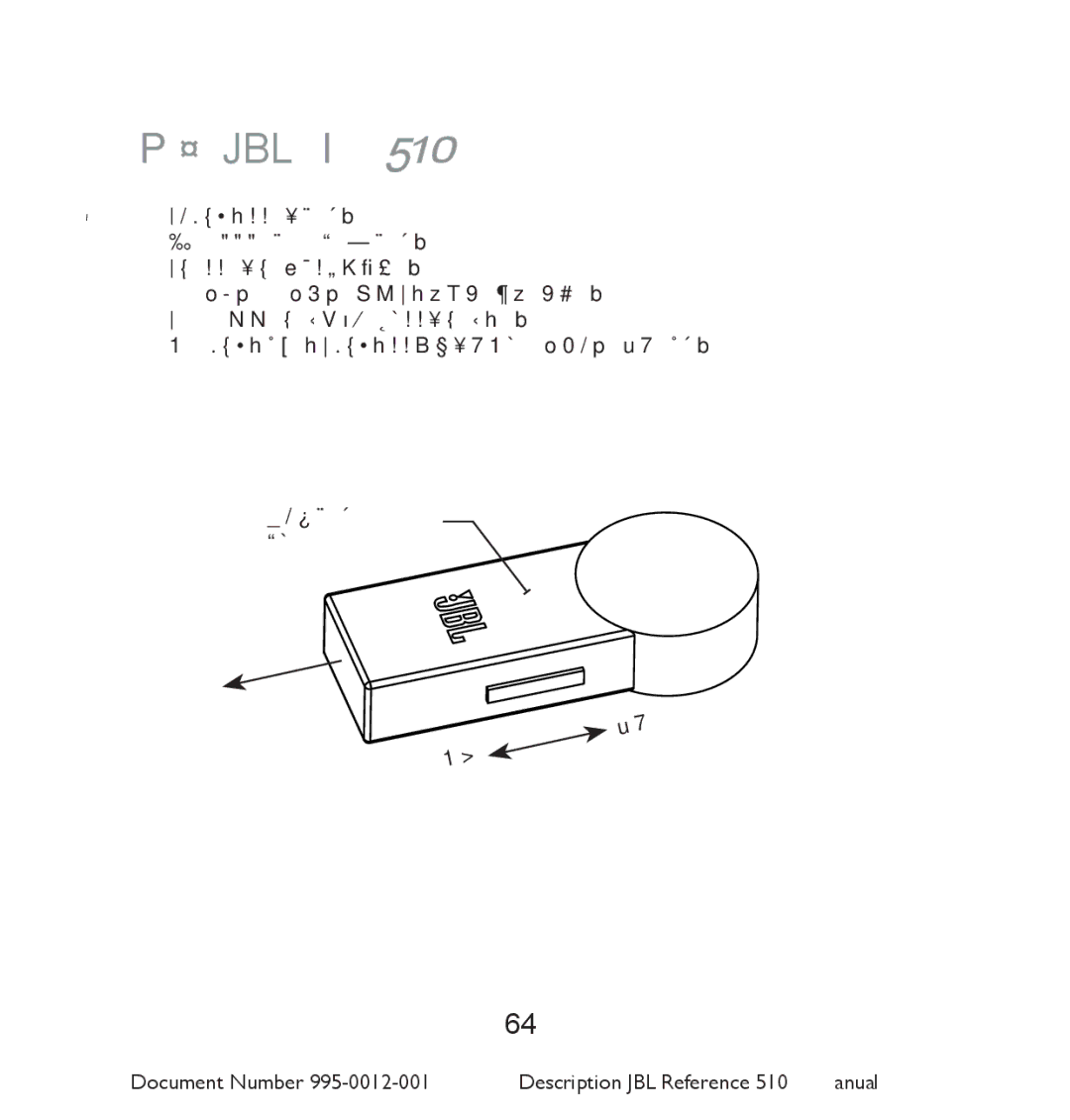 JBL 510 manual 使用 Jbl 参考 