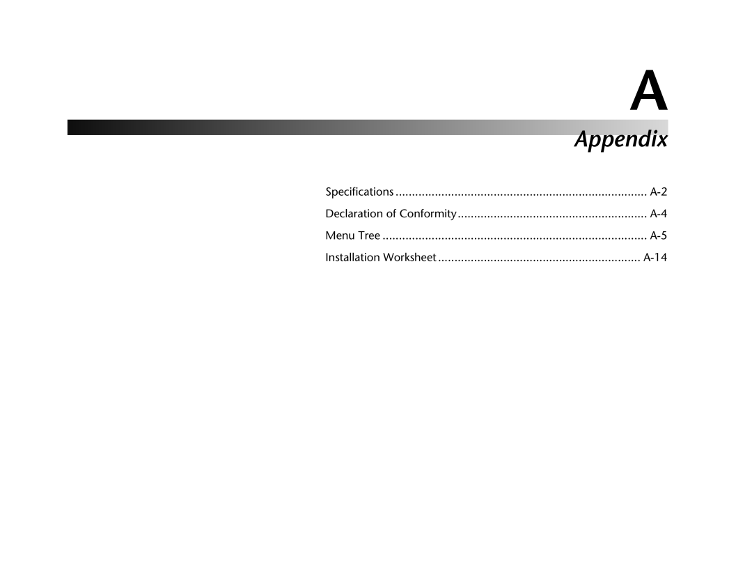 JBL AV1 manual Appendix 