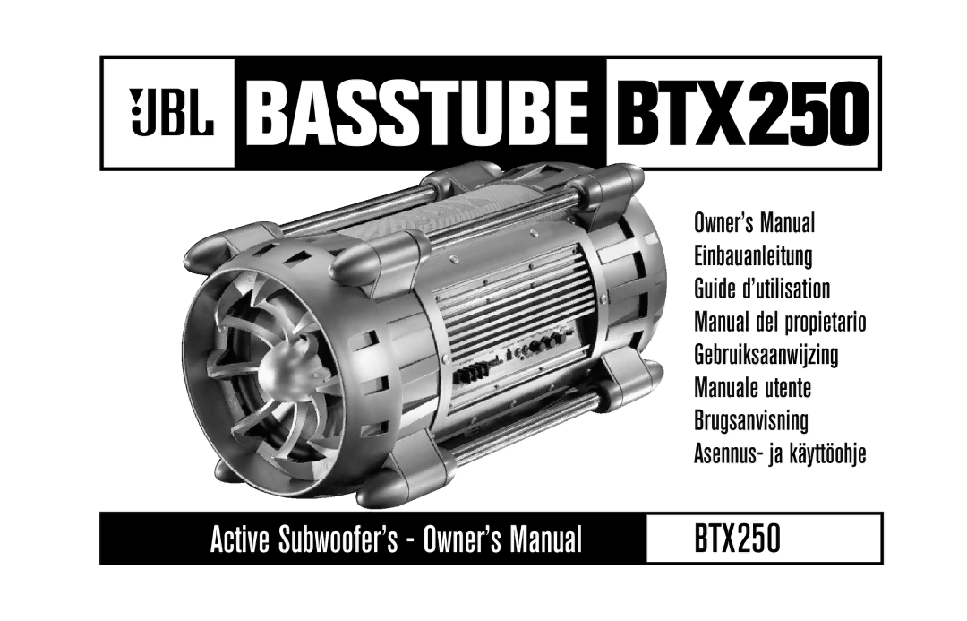 JBL BTX250 owner manual 