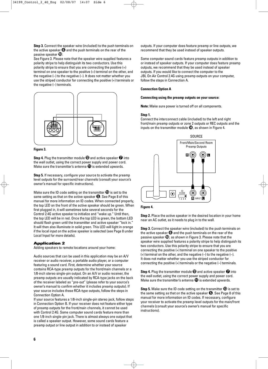 JBL CONTROL 2.4G manual Source 