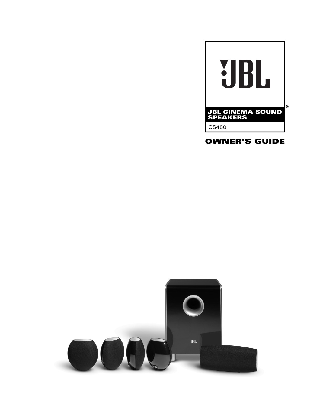 JBL CS480 manual Owner’S Guide, Jbl Cinema Sound Speakers 