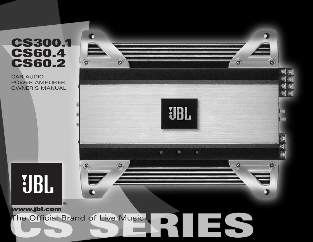 JBL owner manual CS300.1 CS60.4 CS60.2 