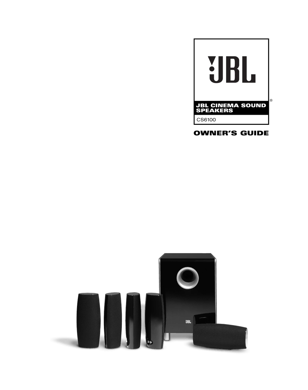 JBL CS6100 manual OWNER’S Guide 