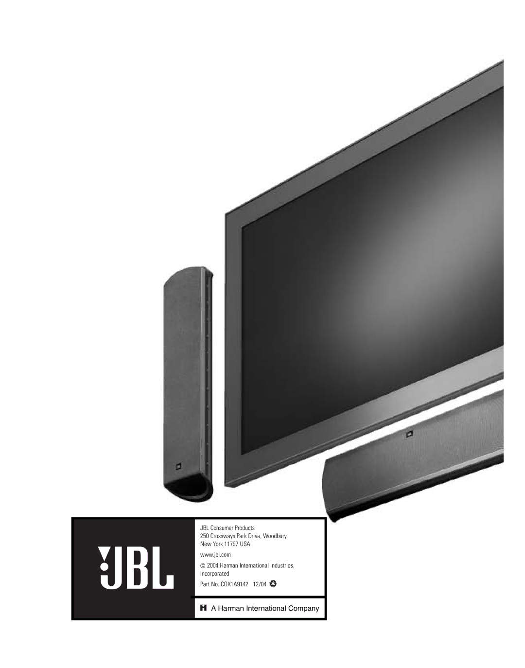 JBL CVPD50, CVR700 manual Harman International Company 