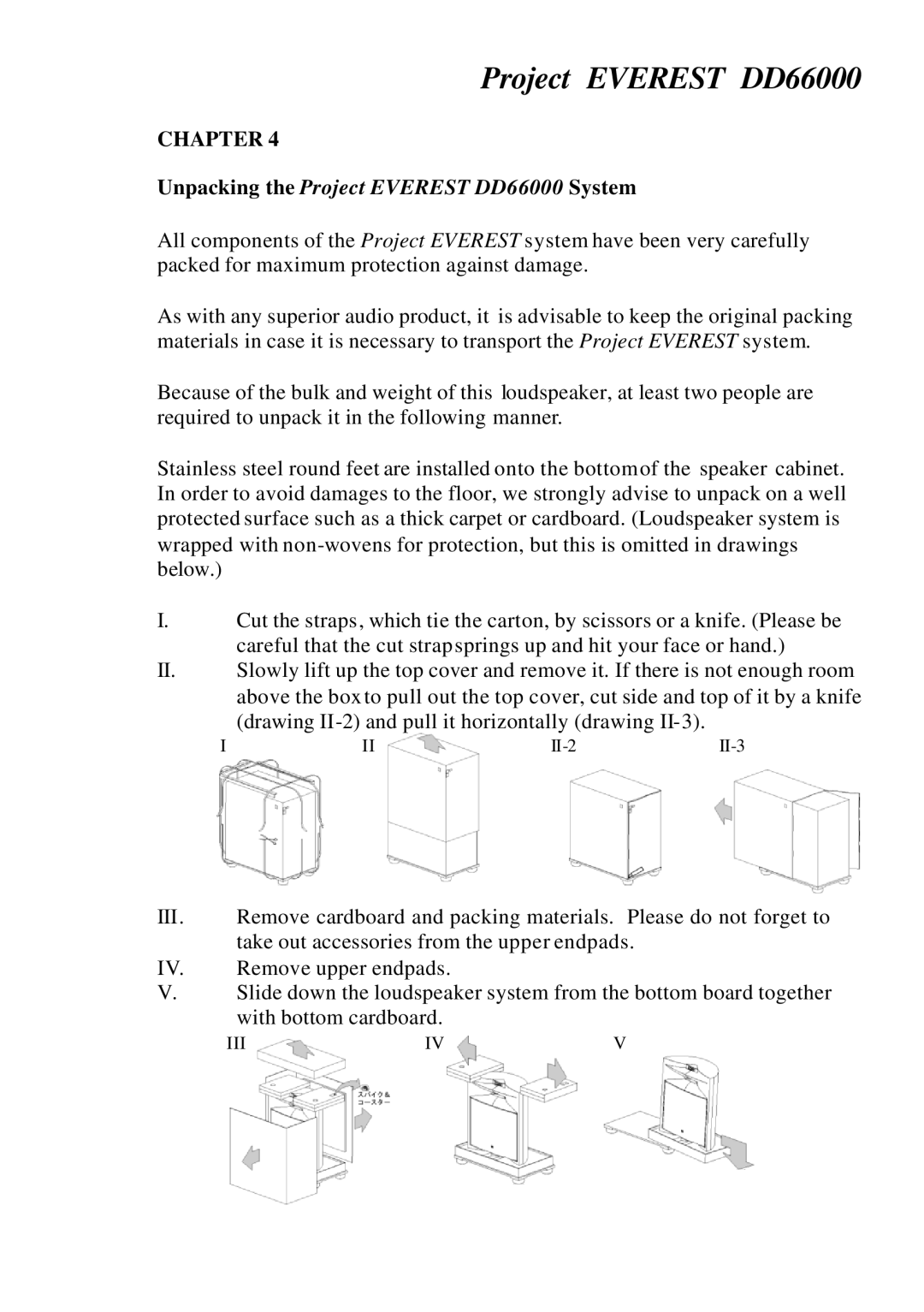 JBL manual Unpacking the Project Everest DD66000 System 