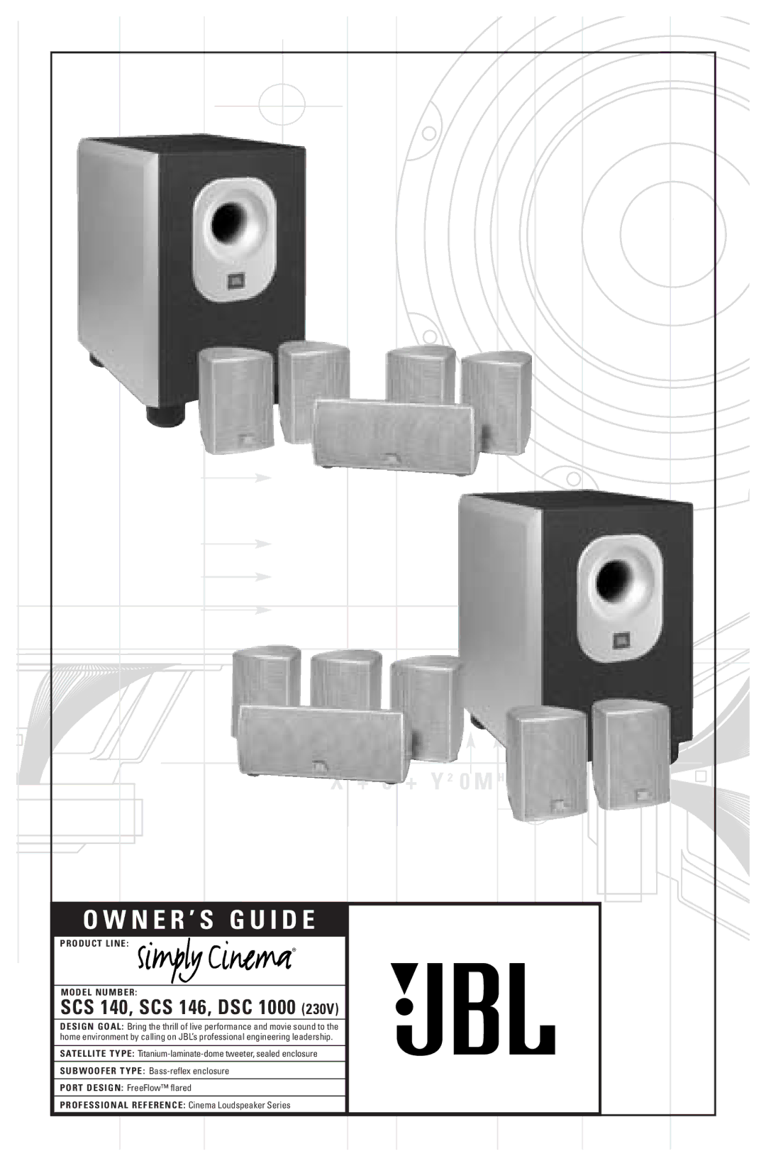 JBL SCS 146, DSC 1000, SCS 140 manual N E R ’ S G U I D E 