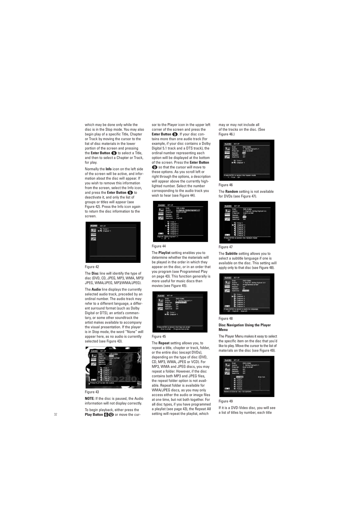 JBL DVD280 manual Play Button 6B or move the cur, May or may not include all Tracks on the disc. See Figure 