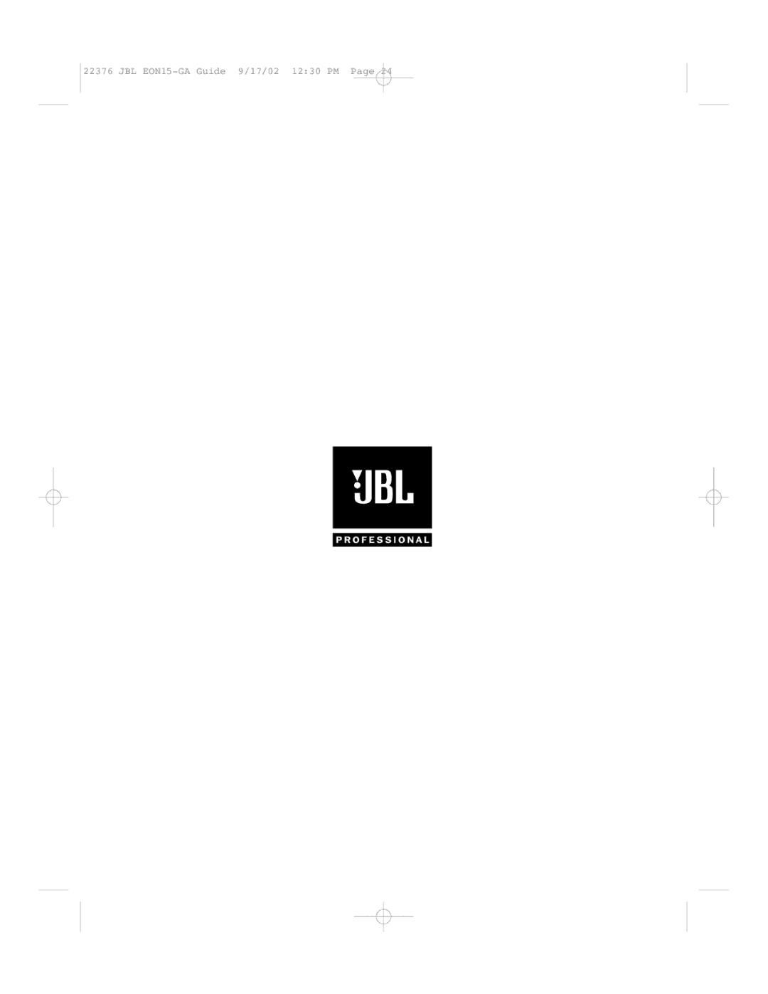 JBL manual JBL EON15-GA Guide 9/17/02 1230 PM 