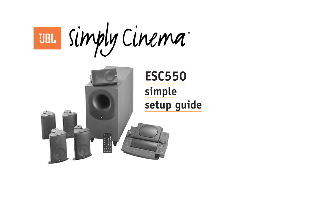 JBL ESC550 setup guide 