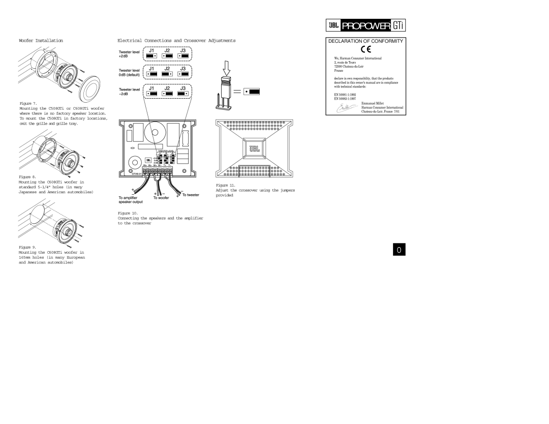 JBL Gti manual Propowertm 