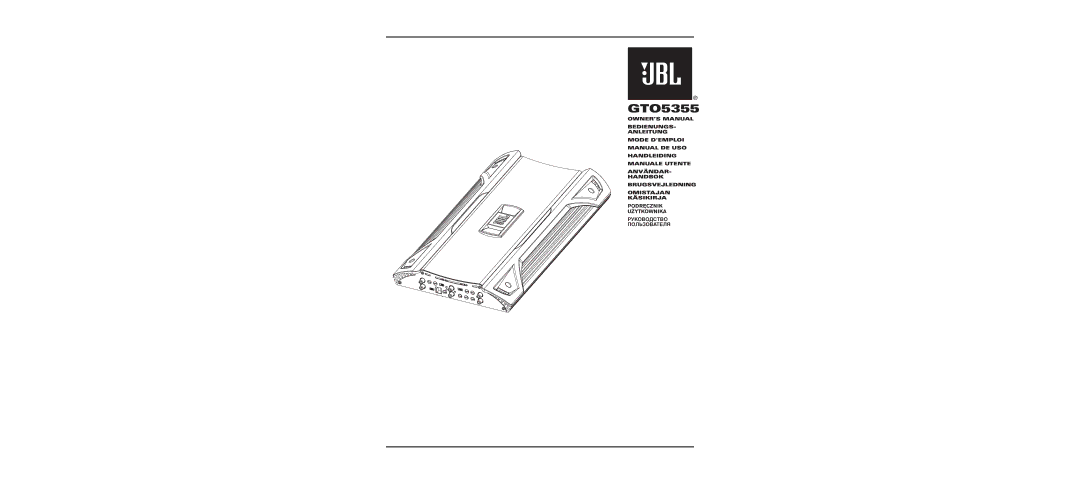 JBL GTO5355OM owner manual 