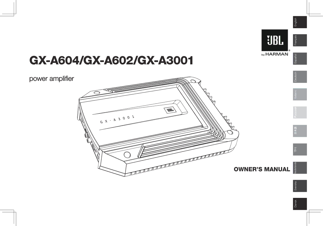 JBL owner manual GX-A604/GX-A602/GX-A3001 