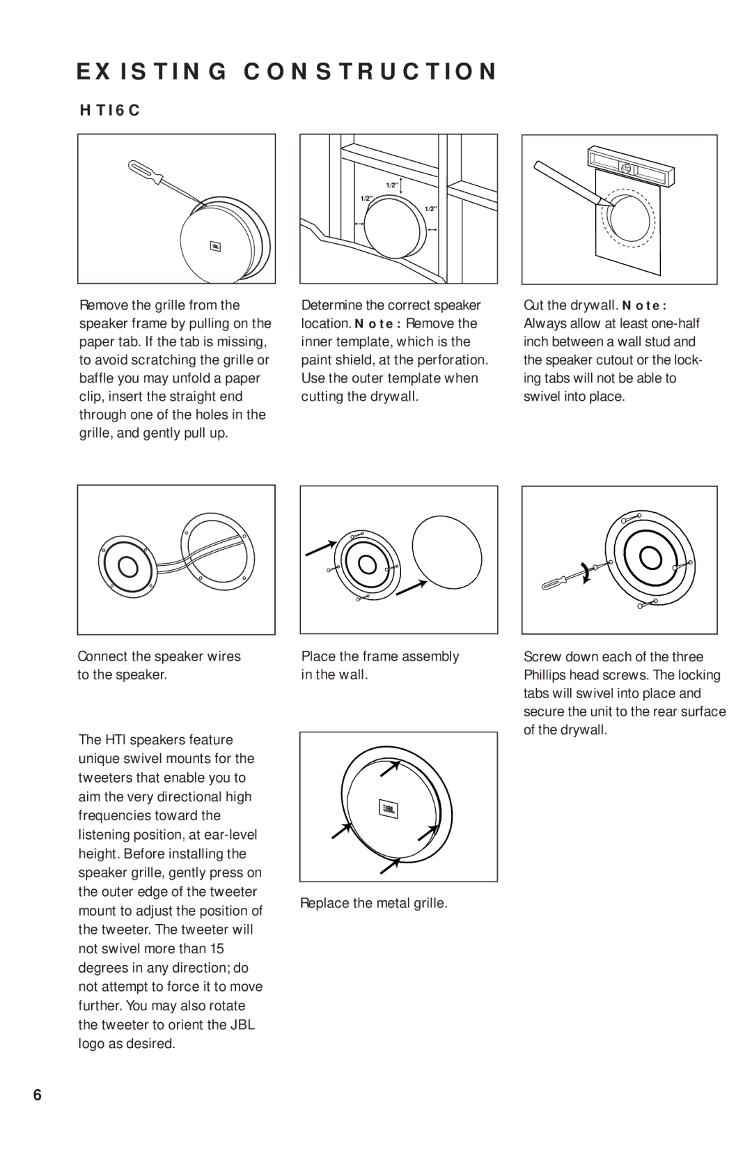 JBL HTI55 manual ≥1/2 