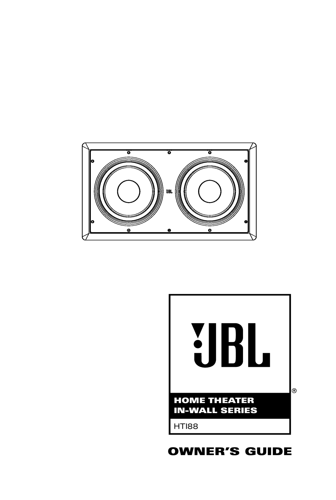 JBL HTI88 manual Home Theater In-Wallseries, Owner’S Guide 