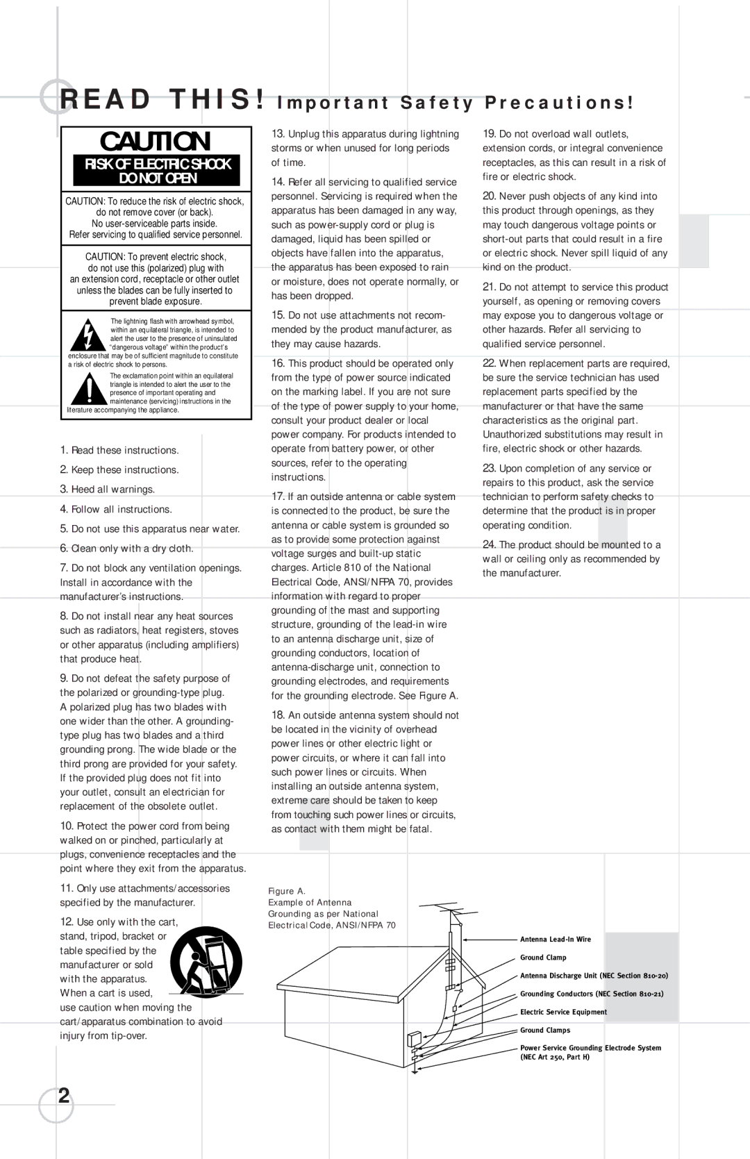 JBL HTPS-400 manual Do not Open 