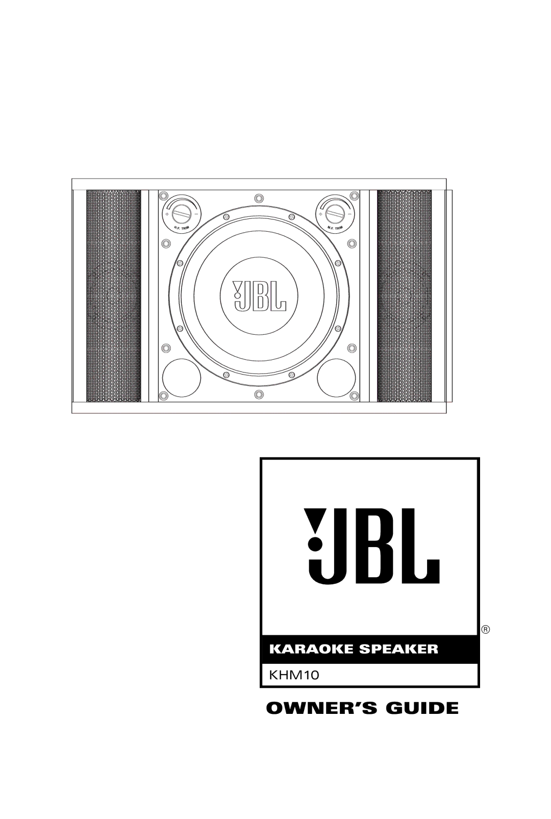 JBL KHM10 manual OWNER’S Guide 