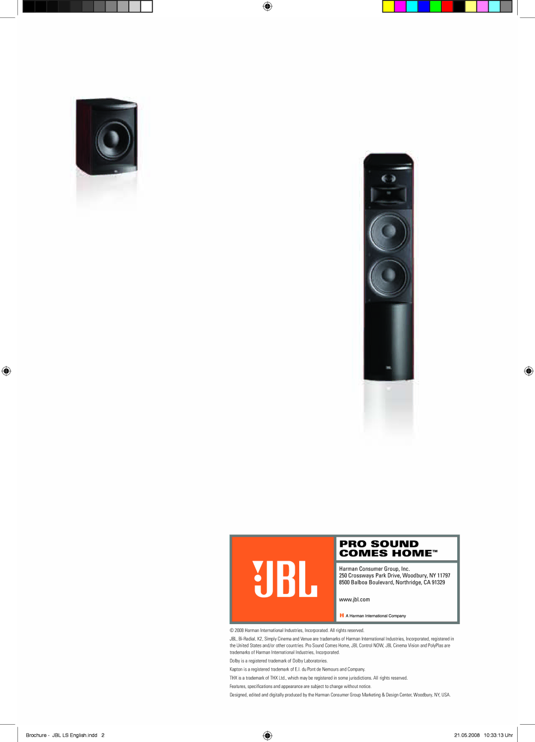 JBL LS Series brochure PRO Sound Comes Home 