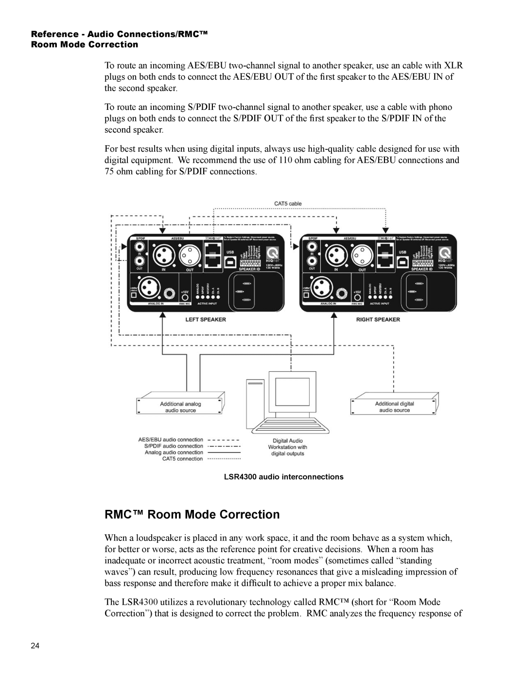 JBL LSR4326P, LSR4328P owner manual RMC Room Mode Correction 