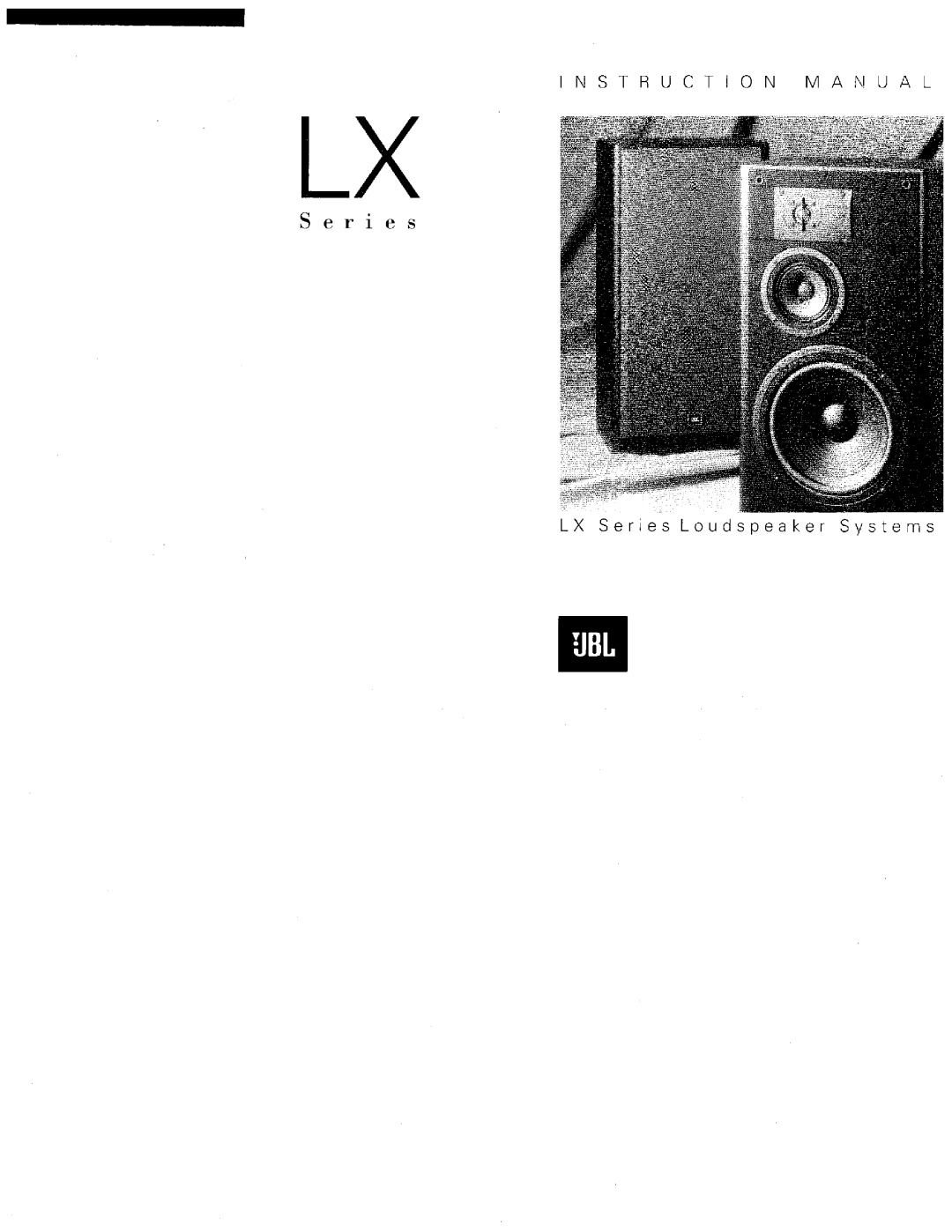 JBL LX manual 