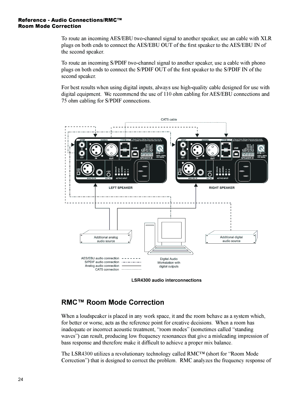 JBL Professional LSR4328P, LSR4326P owner manual RMC Room Mode Correction 