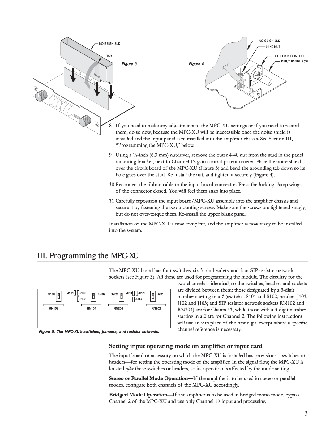 JBL Professional owner manual III. Programming the MPC-XU 