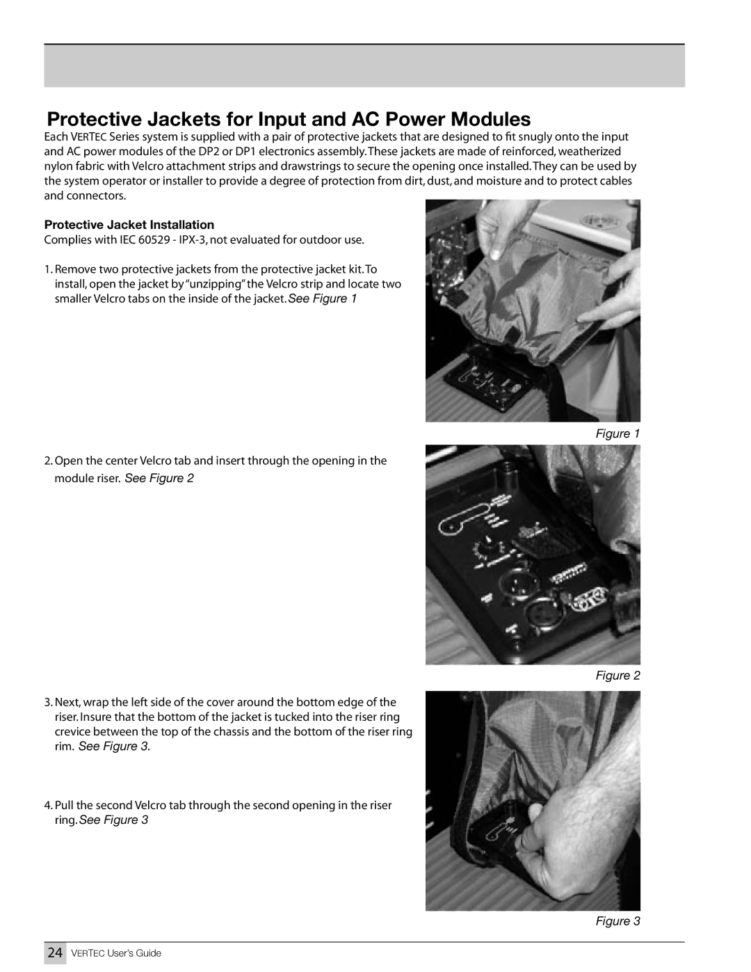 JBL Professional VT4881ADP-CN, VT4887ADP Protective Jackets for Input and AC Power Modules, Protective Jacket Installation 