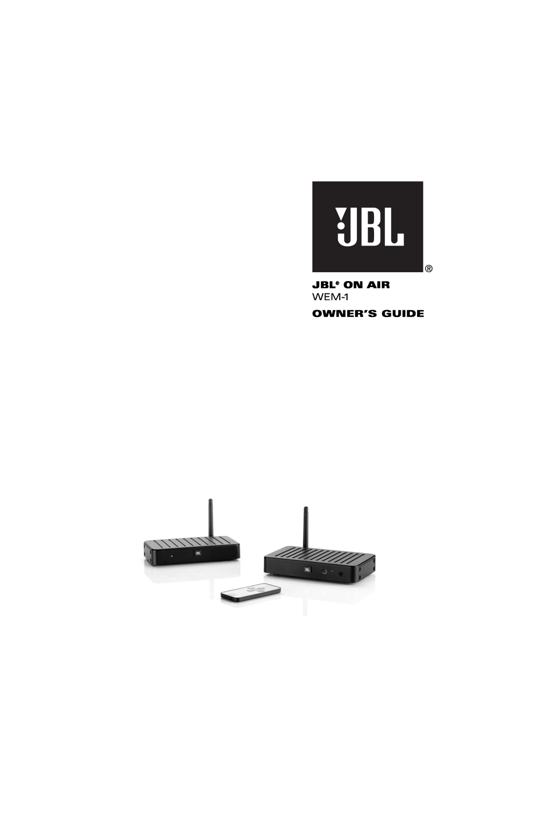 JBL Professional WEM-1 manual Jbl On Air, Owner’S Guide 