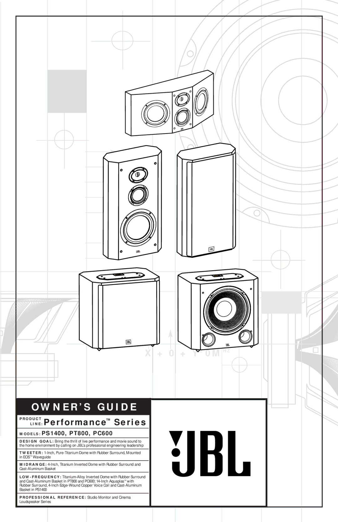 JBL PS1400 specifications N E R ’ S G U I D E, N E P er f o rm an c e S e r i es 