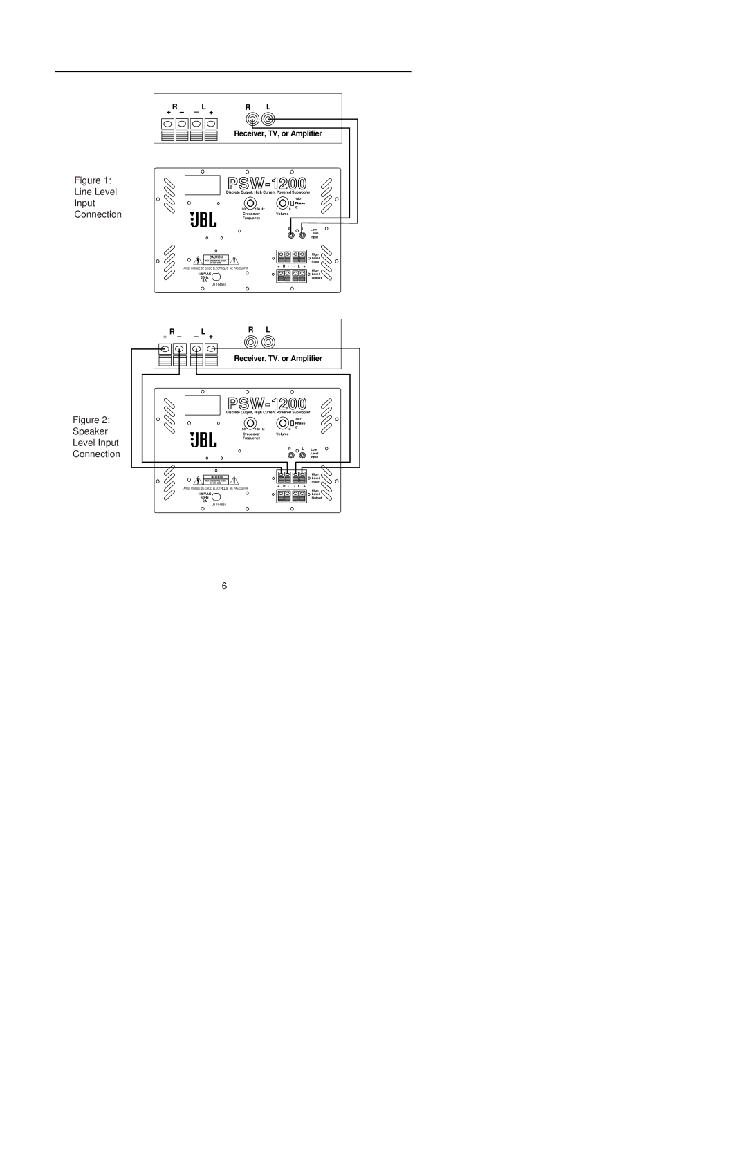 JBL PSW 1200 owner manual PSW-1200 