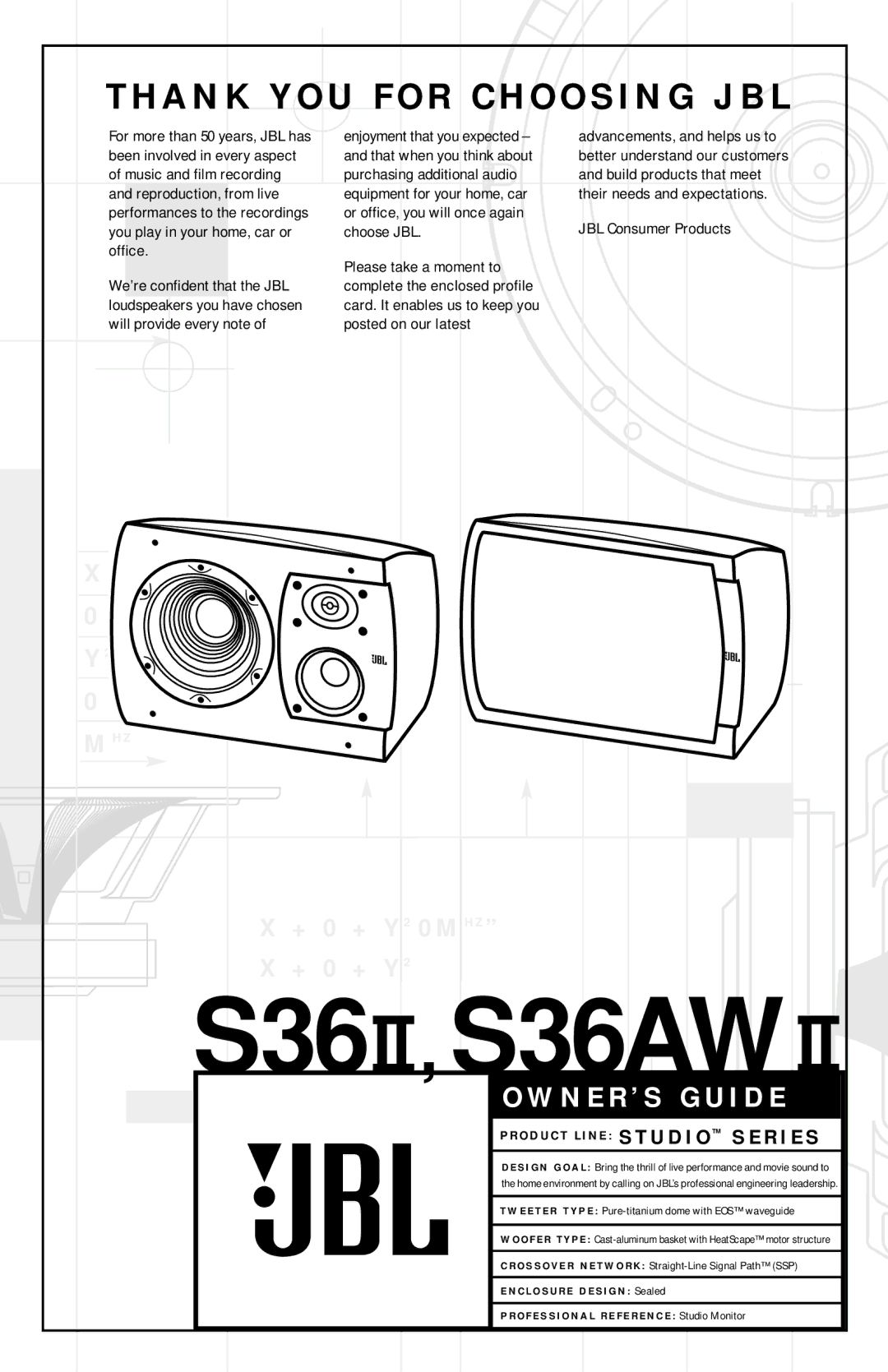 JBL manual S36II, S36AWII 