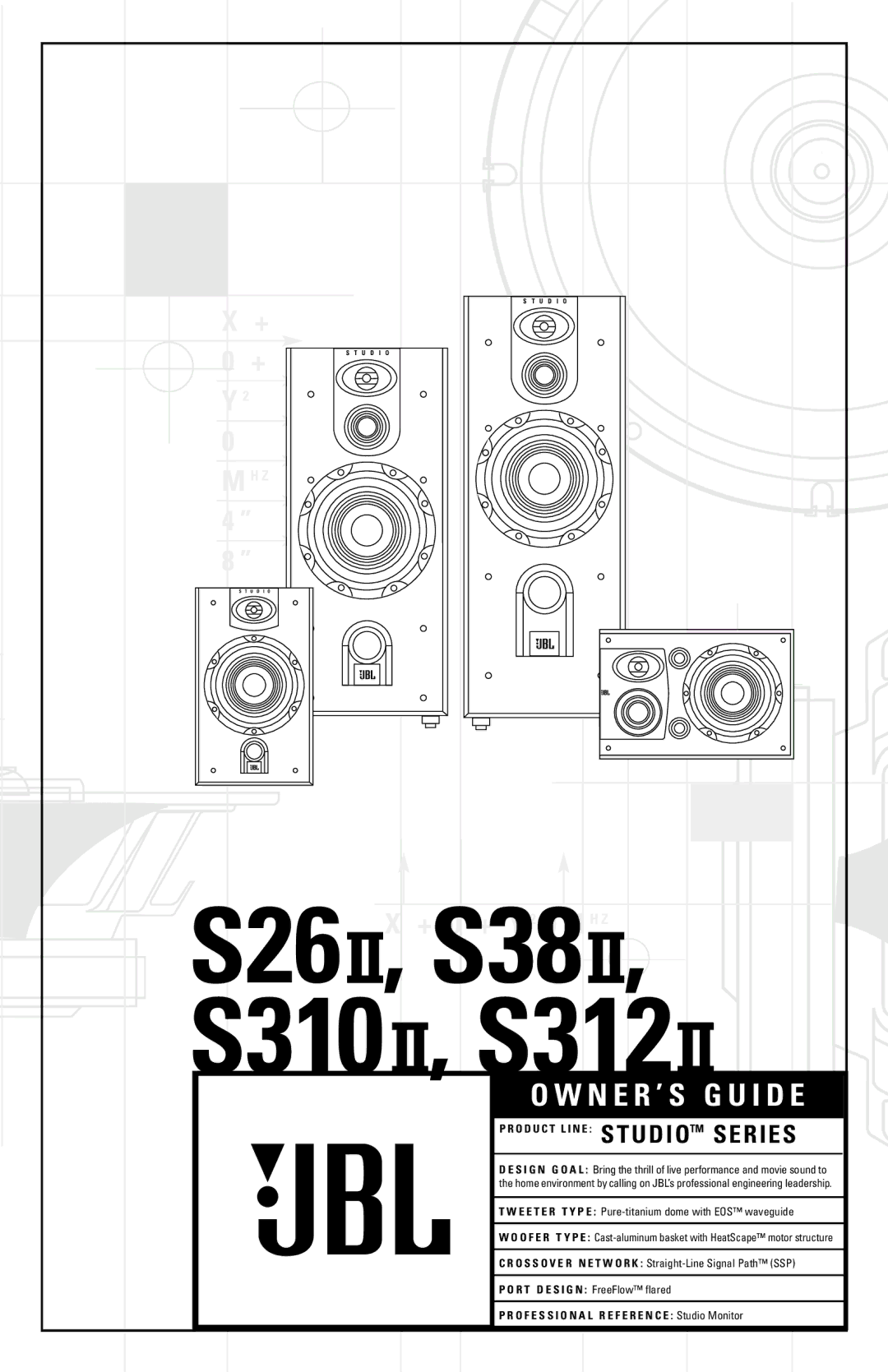 JBL S312II S26II, S38II manual S310II, S312II 