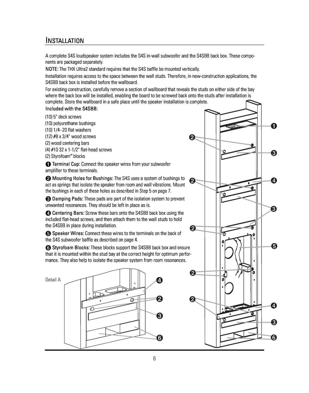 JBL S4S manual Installation 