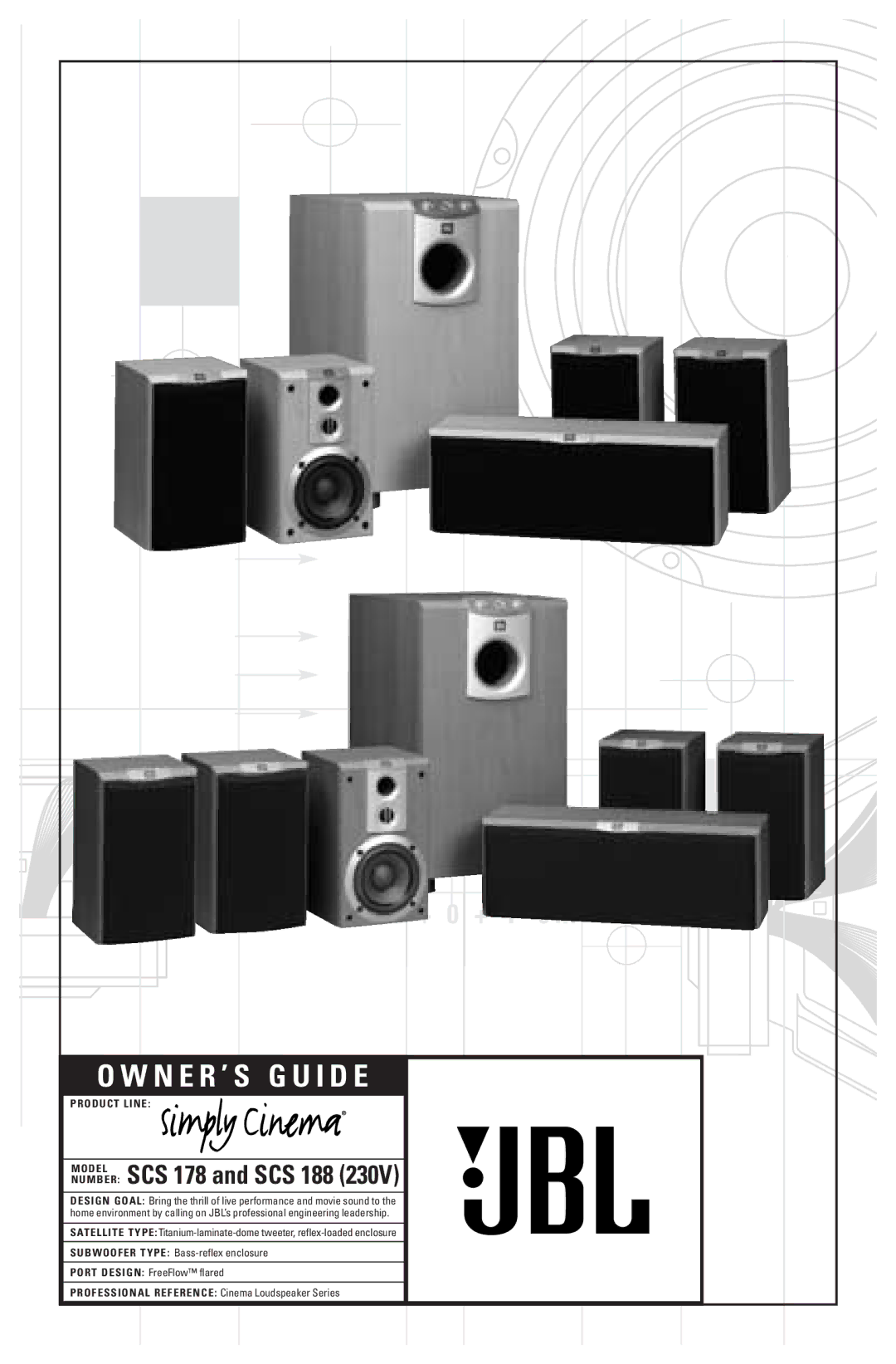 JBL SCS 188 manual N E R ’ S G U I D E 