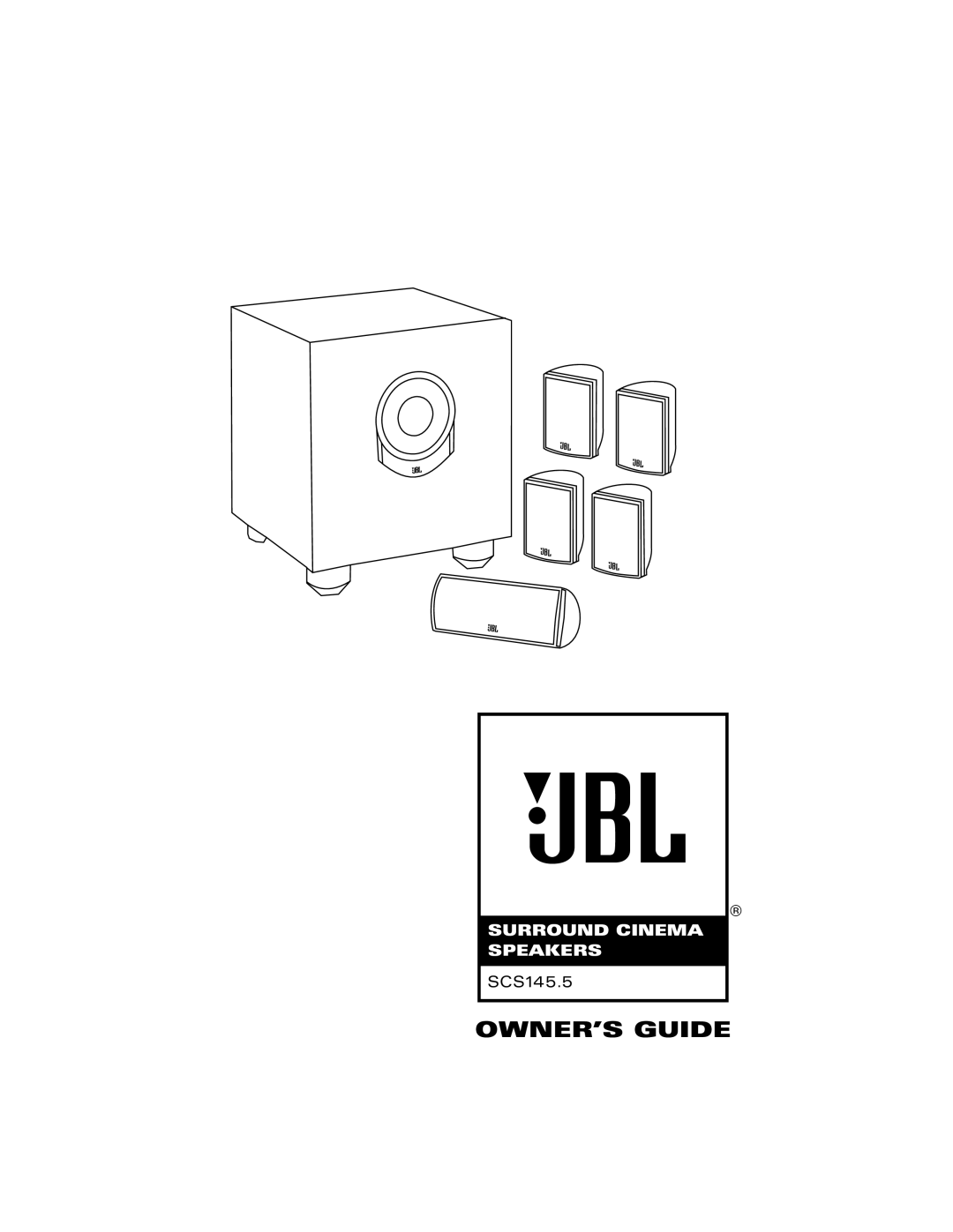 JBL SCS1455BK, SCS145.5 manual OWNER’S Guide 