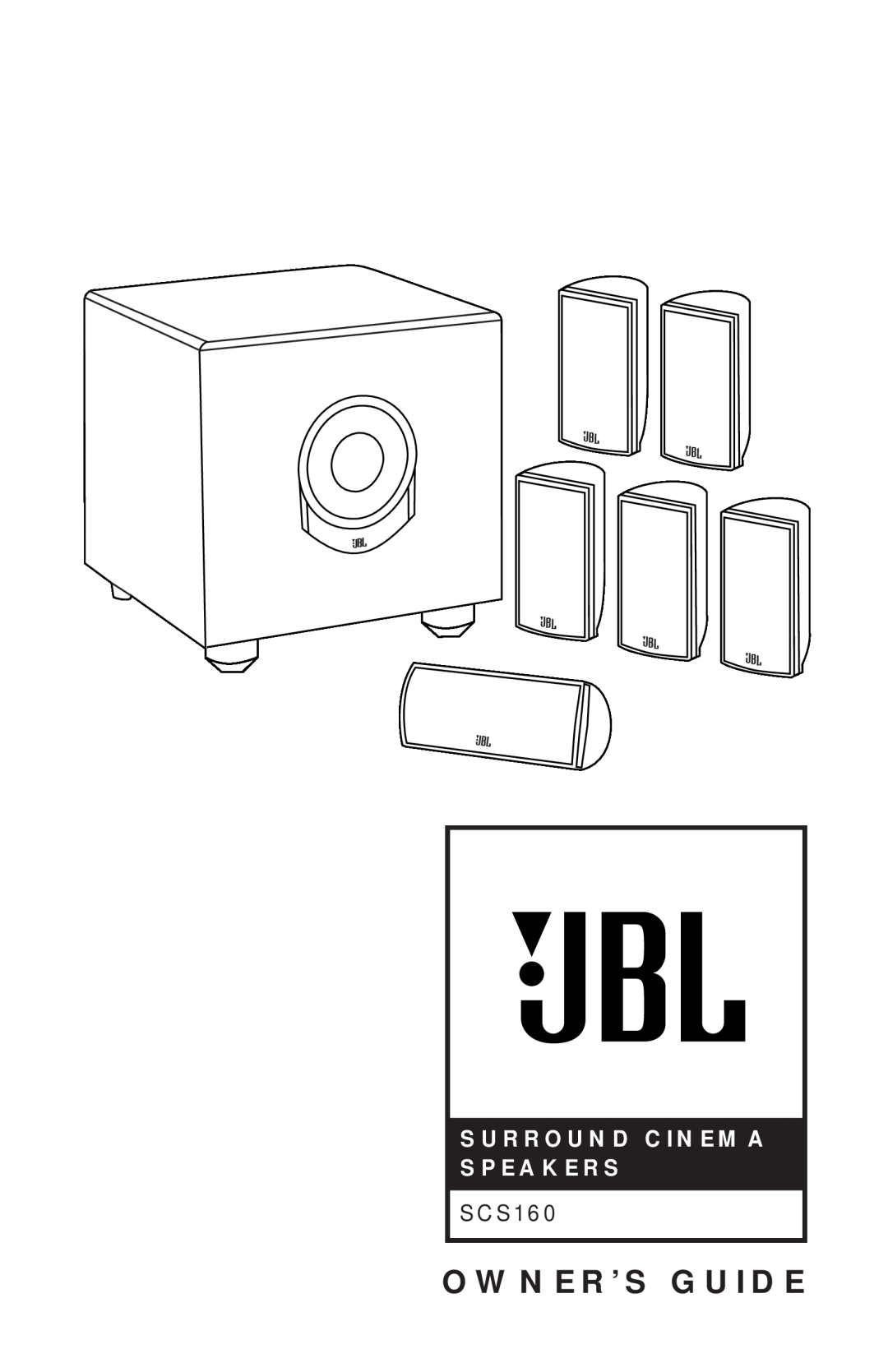 JBL SCS160 manual Owner’S Guide, Surround Cinema Speakers 